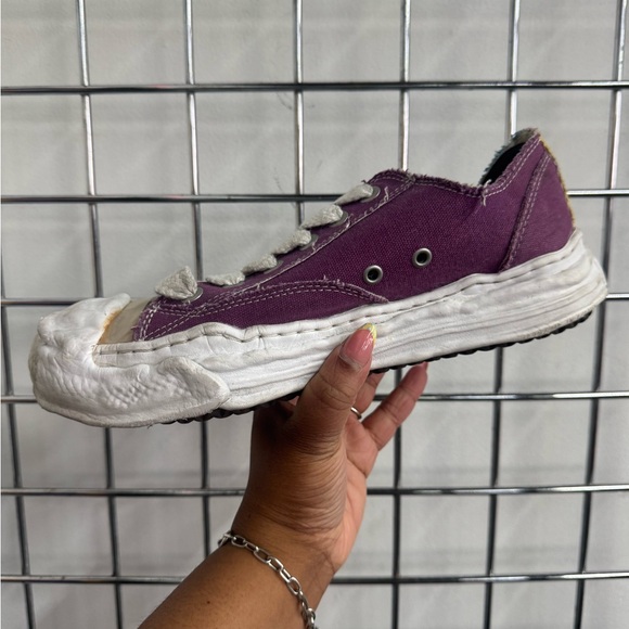 MAISON MIHARA YASUHIRO logo patch sneakers blue and purple size 42 - Picture 2 of 11